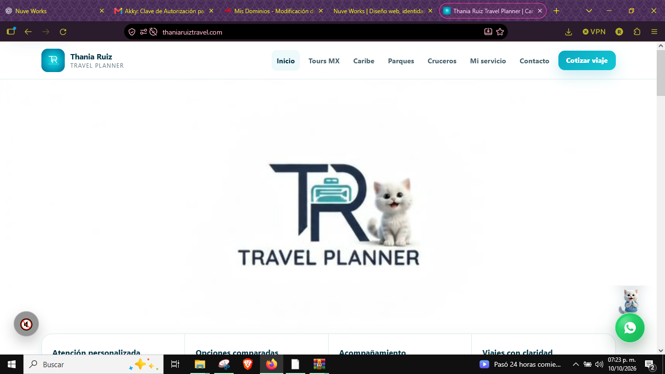 Vista previa de Thania Ruiz Travel Planner